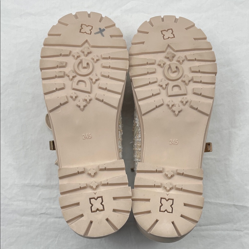 NEW! DG Tweed Patch Bowknot Chunky Heel Loafers. 245. - Picture 12 of 15